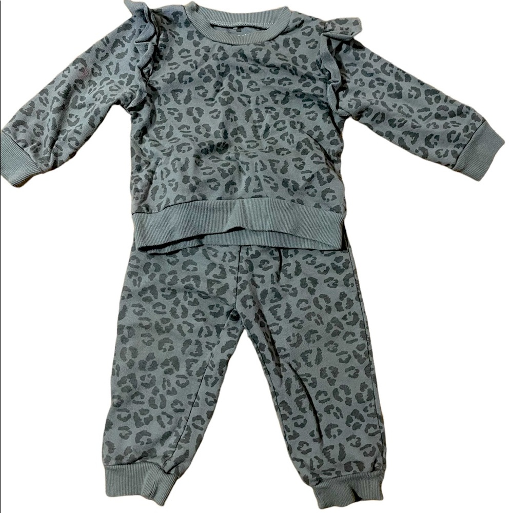 Leopard pants and shirt. Chick Pea brand size 12 months
